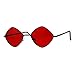 Diamond Shape Sunglasses Vintage Indie Fashion Black, Red Spring Hinge
