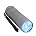 Super-Bright 9 LED Heavy-Duty Compact Aluminum Flashlight - Gunmetal Silver