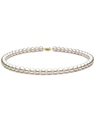 14k Gold 8.0-8.5mm White Freshwater Cultured Pearl Necklace AAA Quality, Princess Lengths - 18, 20, 22 Inches