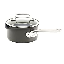 Emeril Hard Anodized Nonstick 1-Quart Sauce Pan with Pour Spouts and Lid
