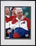 Marv Levy Coach Double Matted 8 X 10 Photograph in Black Anodized Aluminum Frame