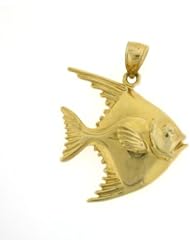 Dazzlers Solid 14k Gold Goldfish Charm Pendant Available in three colors from jewelsberry (weights: 4.8 grams only)