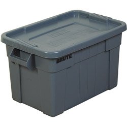 Brute Tote with Lid, 20 Gallon Capacity, Gray (RUB117)