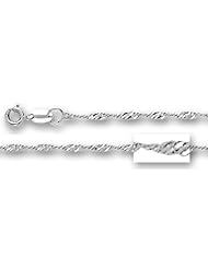 10K White Gold Singapore Chain - Width 1.5mm