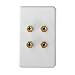 2PAIRS Speaker Wire Wall Plate