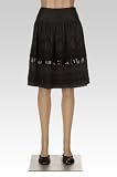 Womens Bead & Sequin Trimmed Skirt