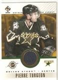 2001-02 Private Stock Game Gear #40 Pierre Turgeon - Dallas Stars (Piece of Authentic Jersey) (Hockey Cards)