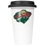 Minnesota Wild Ceramic Travel Cup (Black Lid)