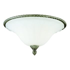Westinghouse 69351 Hyattsville Three-Light Flush Mount Fixture, Antique Nickel with... by Westinghouse
