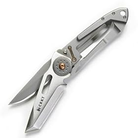 Columbia River Knife and Tool 5515 K.I.S.S. Two-Timer Dual Blade Knife, Gray by Columbia River