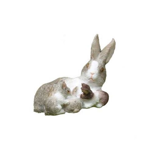 Dollhouse Miniature Momma Rabbit with Babies