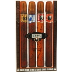 Cuba Variety By Cuba For Men. Set-4 Piece Variety Cologne With Cuba Gold, Blue, Red & Orange & All Are 1.17 Ounces