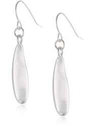 Kenneth Cole New York "Shiny Ear Update" Silver Sculptural Drop Earrings