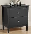 Prepac BBR-2525 Berkshire Collection 2 Drawer Night Stand - Black