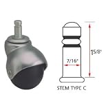 Ball Series Chair Caster With Plastic Wheel Stem Type C