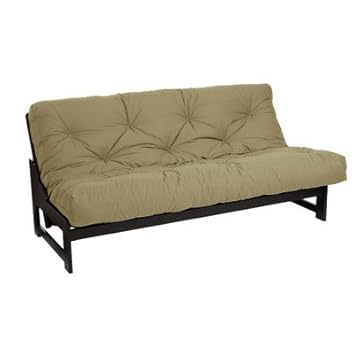 Cotton and Foam Futon Mattress Color: Khaki, Size: Full, Thickness: 8