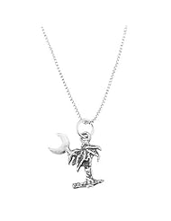 Sterling Silver One Sided Small South Carolina State Tree Necklace