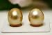 南洋白蝶真珠ペアルース ナチュラルゴールドカラー 15×12.8mm/14.3×13.2mm