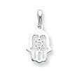 14k White Gold Star of David Chamseh Pendant
