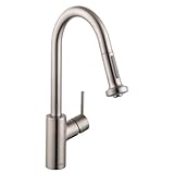 Hansgrohe 14877801 Talis S 2 Kitchen Faucet with Pull Down 2 Sprayer, Steel Optik