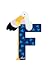 Trudi 81606 - Buchstabe Flamingo F