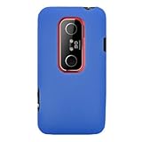 Silicone Gel Skin Sleeve BLUE Rubber Soft Cover Case for HTC EVO 3D (SPRINT ....