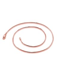 14K Rose Gold Plated Sterling Silver 8 Sided Snake Chain Necklace 1.10mm (16, 18, 20, 22, 24 Inches)