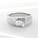 0.50 Carat Princess Diamond Gents Ring in 18ct Solid White Gold