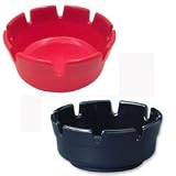 Ashtray - 4 Plastic Round - Black by Best Cleaning Supply