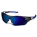 Polarized Sports Sunglasses for Men Women Cycling Running Driving Fishing Golf Baseball Motorcycle Glasses (Black Blue)