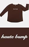 New Novelty Maternity Top T-shirt HAUTE BUMP Brown LG
