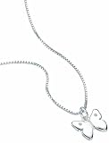 D for Diamond Sterling Silver Child's 14 Necklace With A Butterfly Pendant Featuring 2 Diamonds