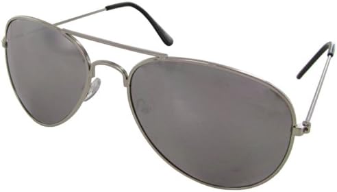 Fashion Eyewear J0894 Classic Aviator Style Sunglasses, Silver-Silver