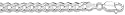 925 Sterling Silver Bevelled Curb Chain 6mm 28" 59.60GRAM Solid (Made In Italy)