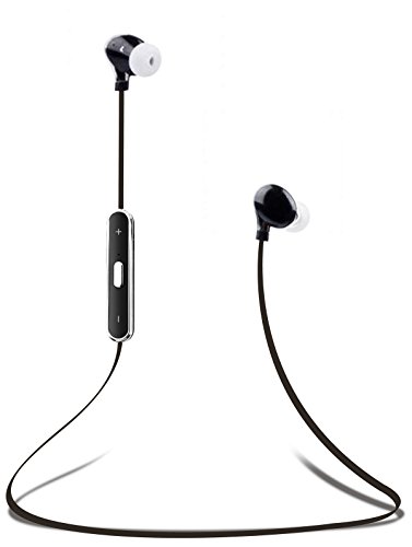 ANLENG Wireless Bluetooth Headphones with Mic Stereo Noise Cancelling Sport In-Ear Earbud APT-X for iPhone Samsung and all Bluetooth Enabled Devices (Black)