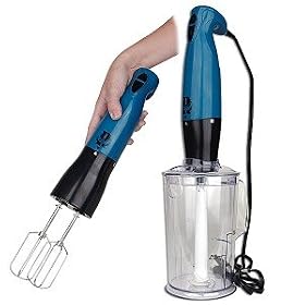 Rocco ROHB300T 330W 2-Speed Immersion Hand Blender w/Accessories (Teal)