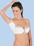 "READY SHIELDS SNAP ONTO BRA STRAPS" Easily Adjustable For Short Sleeves. For Light to Moderate Protection STYLE #1114F (White)
