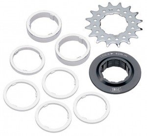 Single Speed Ritzel / Distanzring-Set18 Zähne