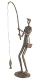 Fisherman Bronze Figurine