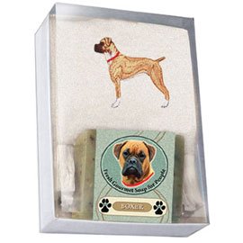 Single Gift Box with Boxer Ears Down Soap and Towel