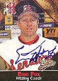 Eric Fox, Harrisburg Senators - Expos Affiliate, 2001 Multi-Ad Sports Autographed Card
