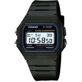 Casio Mens Black Digital Quartz Watch #F91W-1 by Casio