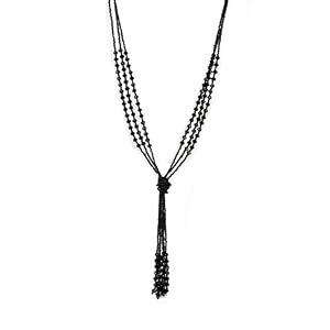 Amazon.com: Vintage Style Charcoal Black Long Multitier Beaded Womens Necklace Jewelry (Long - 31