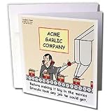Londons Times Famous People Places Books Cartoons - Dracula - Early Job - Greeting Cards-6 Greeting Cards with envelopes