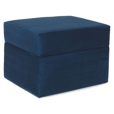 Reviews Harmony Kids Devon Ottoman, Blue Micro