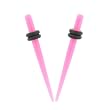 Acrylic Neon Taper - Pink - 10G - Sold as a Pair