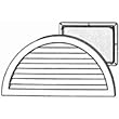 Alcoa Home Exteriors HRDGV PW 34" x 22" Half Round Gable Vent