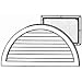 Alcoa Home Exteriors HRDGV PW 34" x 22" Half Round Gable Vent