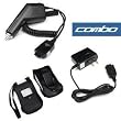 3 Pieces Value Combo Of Sanyo Sprint SCP-6600 ,SCP-7000, M1 katana Vehicle Power Charger with IC Chip + Home Travel Wall Plug In Ac Charger + Black Genuine Leather Case