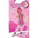 Lazy Town Super Sister Birthday Card with badge